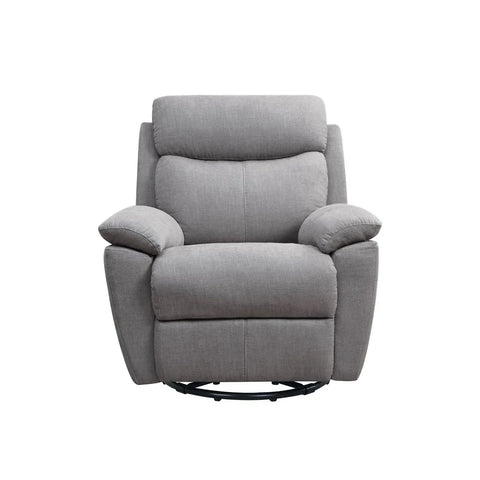 Image of HomeRoots 35" Light Gray Fabric Power Recliner With USB 374131