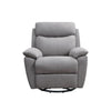 HomeRoots 35" Light Gray Fabric Power Recliner With USB 374131