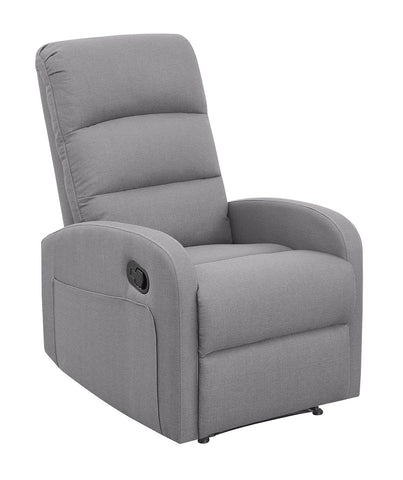 Image of HomeRoots Relaxing Dawn Gray Recliner Chair 379980