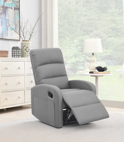 Image of HomeRoots Relaxing Dawn Gray Recliner Chair 379980