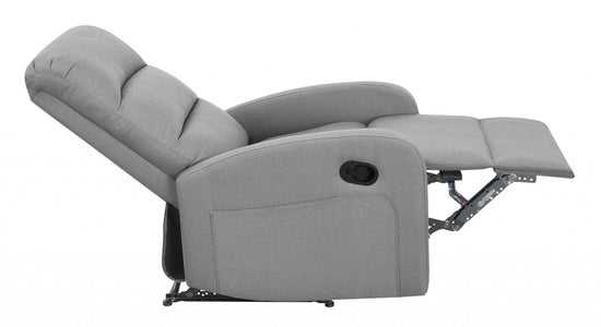 HomeRoots Relaxing Dawn Gray Recliner Chair 379980