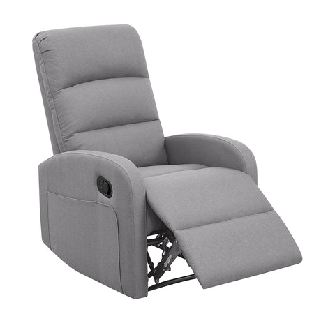 Image of HomeRoots Relaxing Dawn Gray Recliner Chair 379980