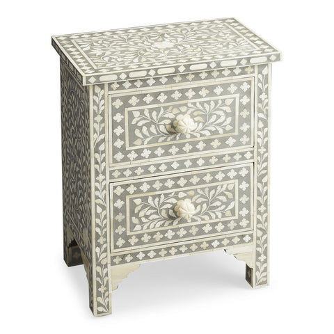 Image of HomeRoots Vivienne Grey Bone Inlay Accent Chest 389723