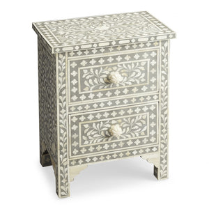 HomeRoots Vivienne Grey Bone Inlay Accent Chest 389723