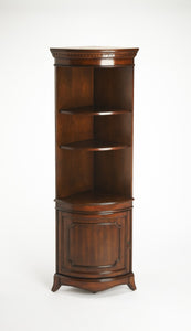 HomeRoots Traditional Cherry Corner Cabinet 389731