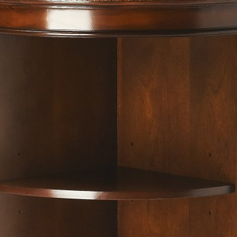 Image of HomeRoots Traditional Cherry Corner Cabinet 389731