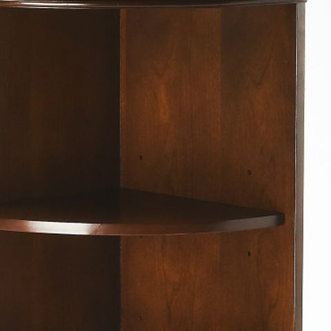 Image of HomeRoots Traditional Cherry Corner Cabinet 389731