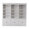 HomeRoots 71" White Solid Wood Frame Dining Hutch With Multiple Shelves And Three Drawers 397128