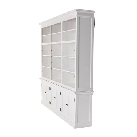 Image of HomeRoots 71" White Solid Wood Frame Dining Hutch With Multiple Shelves And Three Drawers 397128