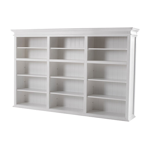 Image of HomeRoots 71" White Solid Wood Frame Dining Hutch With Multiple Shelves And Three Drawers 397128