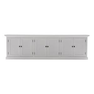 HomeRoots 71" White Solid Wood Frame Dining Hutch With Multiple Shelves And Three Drawers 397128