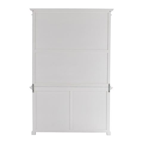 Image of HomeRoots 57" White Solid Wood Frame Dining Hutch With Twelve Shelves And Two Drawers 397834