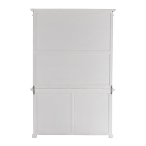 HomeRoots 57" White Solid Wood Frame Dining Hutch With Twelve Shelves And Two Drawers 397834