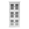 HomeRoots 35" White Solid Wood Frame Standard Accent Cabinet With Six Shelves 397839