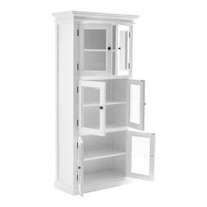 HomeRoots 35" White Solid Wood Frame Standard Accent Cabinet With Six Shelves 397839