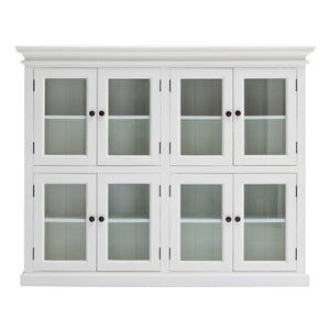 HomeRoots Classic White Two Level Mega Storage Cabinet 397841