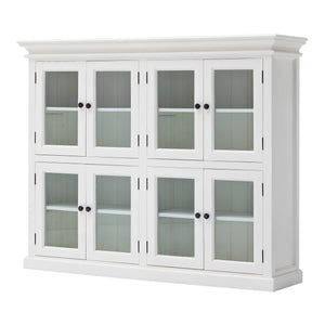 HomeRoots Classic White Two Level Mega Storage Cabinet 397841