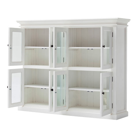 Image of HomeRoots Classic White Two Level Mega Storage Cabinet 397841