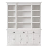 HomeRoots 71" White Dining Hutch With Twelve Shelves And Three Drawers 397842