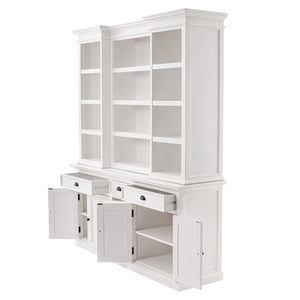 HomeRoots 71" White Dining Hutch With Twelve Shelves And Three Drawers 397842