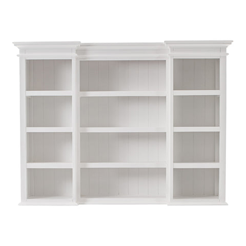 Image of HomeRoots 71" White Dining Hutch With Twelve Shelves And Three Drawers 397842