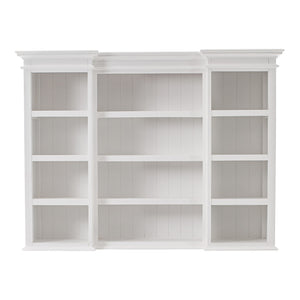 HomeRoots 71" White Dining Hutch With Twelve Shelves And Three Drawers 397842