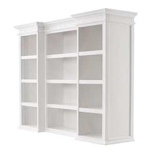 HomeRoots 71" White Dining Hutch With Twelve Shelves And Three Drawers 397842