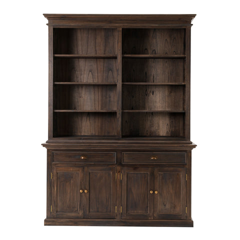 Image of HomeRoots Classic Black Wash Display Hutch 397843