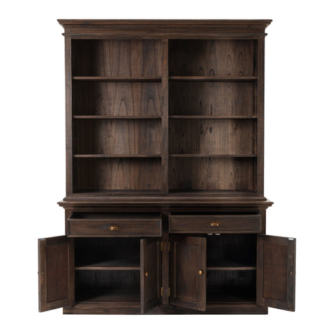 Image of HomeRoots Classic Black Wash Display Hutch 397843