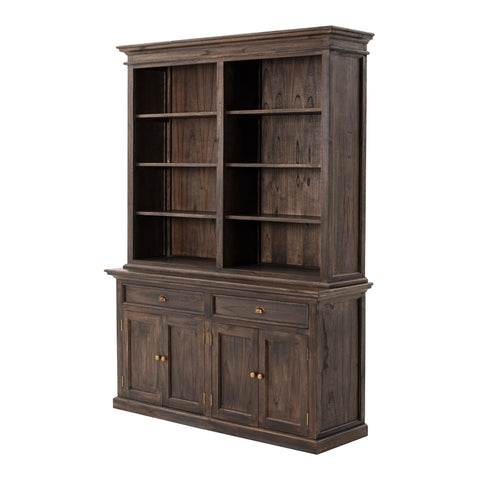 Image of HomeRoots Classic Black Wash Display Hutch 397843