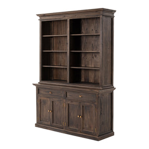 HomeRoots Classic Black Wash Display Hutch 397843