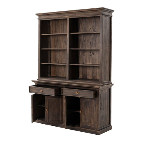 Image of HomeRoots Classic Black Wash Display Hutch 397843