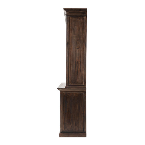 Image of HomeRoots Classic Black Wash Display Hutch 397843