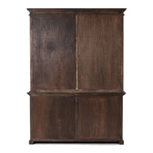 HomeRoots Classic Black Wash Display Hutch 397843