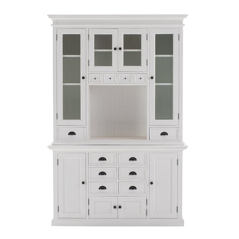 Image of HomeRoots Classic White Kitchen Hutch 397844