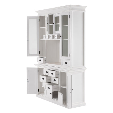 Image of HomeRoots Classic White Kitchen Hutch 397844