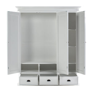 HomeRoots 62" Off White Solid Wood Frame Standard Curio Cabinet With Six Shelves 523199