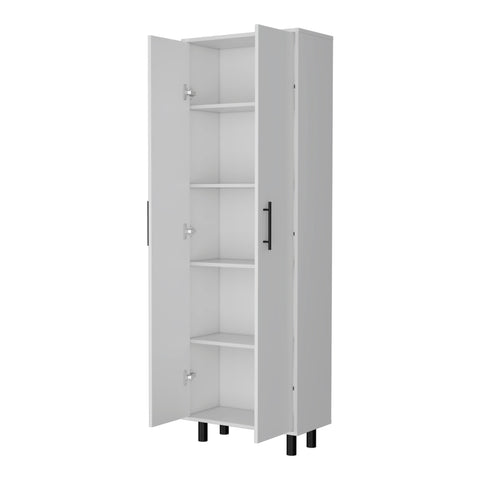 Image of HomeRoots 24" White Accent Cabinet With Five Shelves 534998