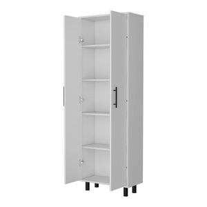 HomeRoots 24" White Accent Cabinet With Five Shelves 534998