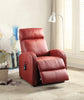 Benzara BM154311 Ricardo Recliner With Power Lift, Red