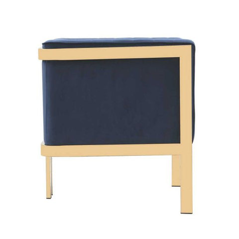 Image of Manhattan Comfort Paramount and Polished Brass Velvet Accent Armchair