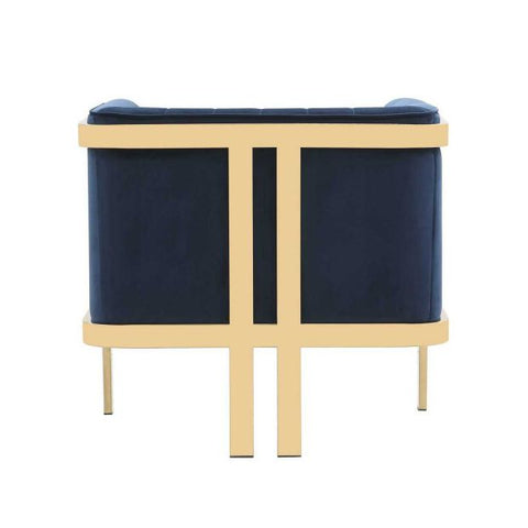 Image of Manhattan Comfort Paramount and Polished Brass Velvet Accent Armchair