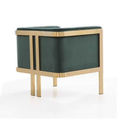 Image of Manhattan Comfort Paramount and Polished Brass Velvet Accent Armchair