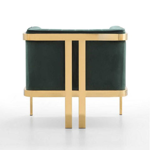 Image of Manhattan Comfort Paramount and Polished Brass Velvet Accent Armchair