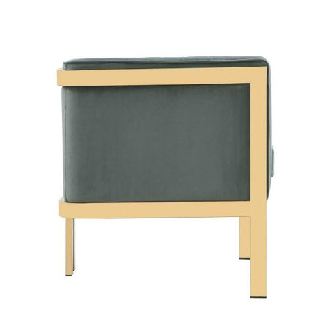 Image of Manhattan Comfort Paramount and Polished Brass Velvet Accent Armchair