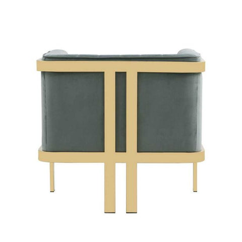 Image of Manhattan Comfort Paramount and Polished Brass Velvet Accent Armchair