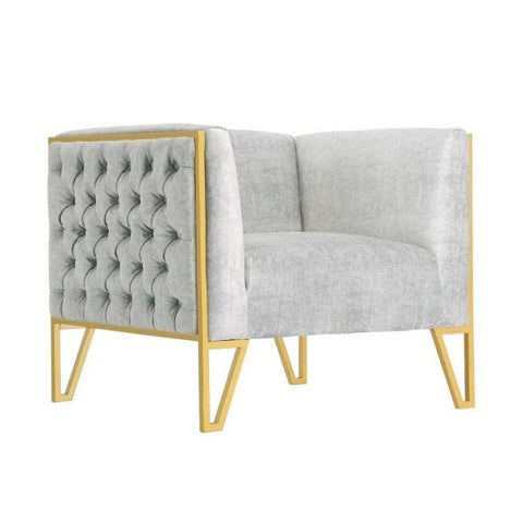 Image of Manhattan Comfort Vector and Gold Velvet Accent Chair