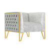 Manhattan Comfort Vector and Gold Velvet Accent Chair