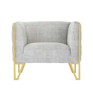 Manhattan Comfort Vector and Gold Velvet Accent Chair