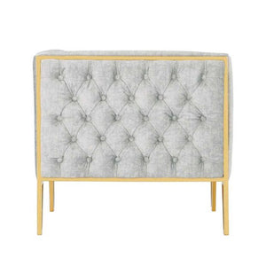 Manhattan Comfort Vector and Gold Velvet Accent Chair